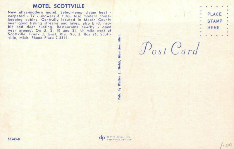 Motel Scottville - Old Postcard